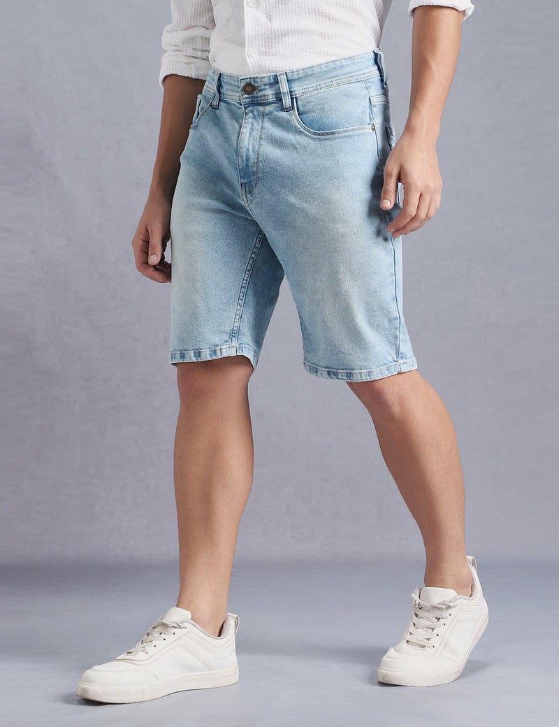 inkd شورتات جينز للرجال - متوسطة الارتفاع | قطن غني | التركيب المنتظم - Image 5